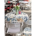 thumbnail image 5 of Outdoor Tablecloths with Umbrella Hole & Zipper, Blue Coastal Starfish Round Tablecloths 60 Inch, Beach Nautical Shell Eucalyptus Rustic Waterproof Table Cloth, Patio/Pool/Picnic Table Covers, 5 of 8