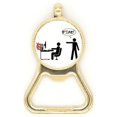 thumbnail image 1 of Fire Computer Work Desk Art Deco  Fashion Beer Bottle Cap Opener Stainless Steel Key Chain, 1 of 3