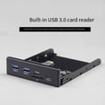 thumbnail image 2 of Lector de Tarjetas Interno USB 3.0 Micro-SD/TF Flash 3.5, Panel Frontal USB-C Tipo C, Concentrador de Disquete con Dos Puertos USB 3.0 para 3.5 Pulgadas Abierto, 2 of 5