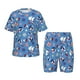 thumbnail image 1 of Balery Colorful Sailing Ship Conjunto de Pijama Infantil de Manga Corta con Estampado – Ropa de Dormir de Algodón Suave-4X-Large, 1 of 6