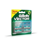 Gillette Vector Plus, Compatible with Atra, Refill Blade Cartridges, 4 ct