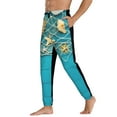 Daiia Seashells And Fishing Net On Blue Wooden Table Print Sweatpants