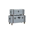thumbnail image 6 of 2-Piece Storage Chests Accent Table Bench, Tufted Linen, Gray, 6 of 7
