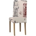 thumbnail image 2 of ZHANZZK Vintage London Landmark Stretch Chair Cover Protector Seat Slipcover for Dining Room Hotel Wedding Party Set of 1, 2 of 5