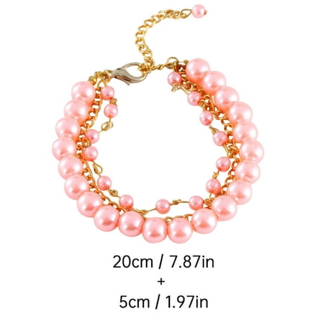 kladzum Pearl Dog Necklace Collar Jewelry for Puppy Shiny Rhinestone Collar Bling Dog Collar Necklace Pet Jewelry Collar Holiday Dog Accessories on Clearance