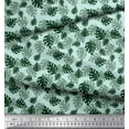 thumbnail image 2 of Soimoi Green Cotton Duck Fabric Monstera Leaves Printed Fabric 1 Yard 42 Inch Wide, 2 of 3