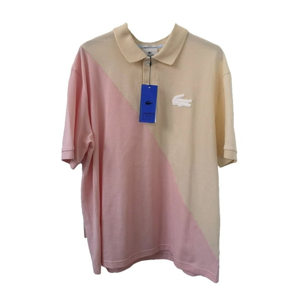 Lacoste Polo Ample en Coton Piqué à Blocs de Couleur pour Adulte