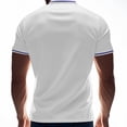 thumbnail image 5 of FRSASU Men's Polo Shirts Short Sleeve Dual Tipped Casual T-Shirt Cotton Pique Button Down Collared Classic Fit Golf Shirts White, 5 of 9