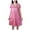 Pink-3, variant on TFEOQRY Fashion Nightgowns for Women Solid Color Soft Breathable Knee-Length Short Sleeved Nightdress Pink