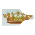 thumbnail image 1 of Queen Cutting Board, Crown with Pale Pink Gemstone Antique Tiara Nobility Cartoon, Decorative Tempered Glass Cutting and Serving Board, Wine Bottle Shape, Orange and Rose, by Ambesonne, 1 of 1