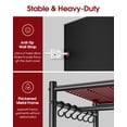 thumbnail image 5 of Sakugi Clothes Rack with Cover, Versatile Wardrobe Closet with Hooks, Shelves, Wheels, Clothing Rack for Hanging Clothes in Entrance, Bedroom, Laundry, 33" x 12.5" x 79.0", Black, 5 of 10