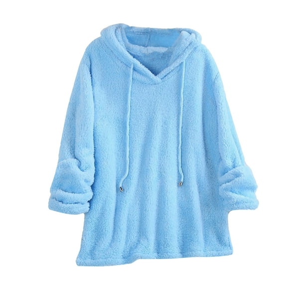 HiMONE Women Plus Size Fleece Night Shirt for Sleeping Sleepwear Long