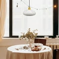 thumbnail image 6 of FSLiving Adjustable Height J Type Track Light Pendants Natural Wood E26 Socket Pumpkin Chandeliers Milk White Glass Shade 4 Ft Cord, Dimmable for Kitchen Island Planting Customizable, 6 of 7