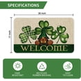 thumbnail image 3 of St. Patricks Day Door Mat Outdoor Home Decor Shamrock Gnome Decorations Welcome Doormat Saint Patrick''s Day Rug Floor Mat for Indoor 17" x 30", 3 of 6