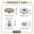 thumbnail image 2 of 20 Set Snap Fasteners, 15mm #831 Zinc Alloy Press Studs Buttons, Camel, 2 of 6