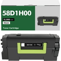 58D1H00 Black Toner Cartridge 1-Pack Compatible for Lexmark 58D1H00 Black Toner for MS725 MS821 MS822 MS823 MS825 MX721 MX722 MX822 MX826 Series Printer (15,000 Pages)