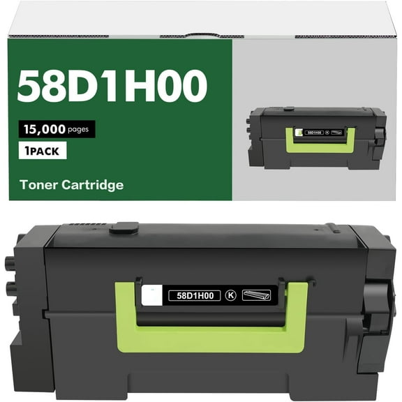 58D1H00 Black Toner Cartridge 1-Pack Compatible for Lexmark 58D1H00 Black Toner for MS725 MS821 MS822 MS823 MS825 MX721 MX722 MX822 MX826 Series Printer (15,000 Pages)