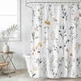 thumbnail image 6 of Watercolor Wildflowers Shower Curtain Set - 48" x 72" Washable Bathtub Curtain with 12 Hooks, Spring Pastoral Botanical Waterproof Fabric Stall Shower Curtains for Bathroom/Bathtub Décor, 6 of 6