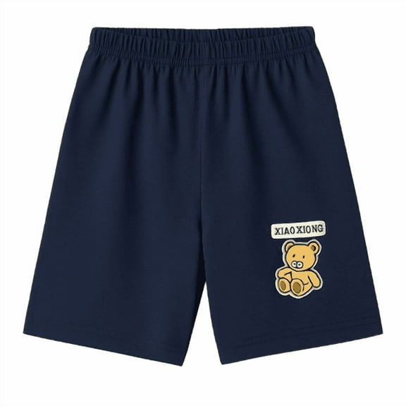 Children's Teddy Bear Shorts - Navy - Medium