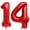 Red 14, variant on NCQ 40 Inch Red 13 Number Balloons Giant 13 or 31 Balloons Red Birthday 13 Balloons 13th Birthday Anniversary Events Party Decorations Supplies