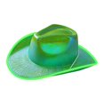 thumbnail image 4 of Sombrero de vaquero con luz LED, gorra de discoteca de ala ancha, accesorios para fotos de disfraces, sombrero de vaquero iluminado, Verde, 4 of 9