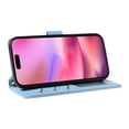 thumbnail image 2 of Allytechgroup iPhone 16 Case Wallet, Premium PU Leather Cards Slots Hand Wrist Shoulder Strap Flip Cover Stand Protective Phone Case for Apple iPhone 16, Blue, 2 of 7