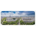 thumbnail image 1 of European Kitchen Mat, Aerial Paris Eiffel Tower French Heritage Culture Architecture Image, Plush Decorative Kitchen Mat with Non Slip Backing, 47" X 19", Pale Blue Cream Green, by Ambesonne, 1 of 1