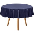 thumbnail image 1 of Clear Plastic Round Tablecloth Vinyl PVC Table Cloth Protector Oil Spill Proof Wipe Clean Table Cover for Dining Tables Parties Camping Crystal Clear, 1 of 7