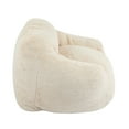 thumbnail image 4 of New Giant Bean Bag Chair, 40 inch Oversized Bean Bag Couch for Adults and Kids, Faux Fur Shell-Shaped Large Chair with Filler, Stuffed Big Accent Sofa Lounge Floor Sofa for Gaming, Reading, Beige, 4 of 8