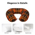 thumbnail image 6 of Zufioo Halloween Tartan Plaid for Memory Foam U-shaped Pillow, Buckle and Invisible Zipper Neck Head Support Airplane Pillow for Travel Car Home-One Size, 6 of 8