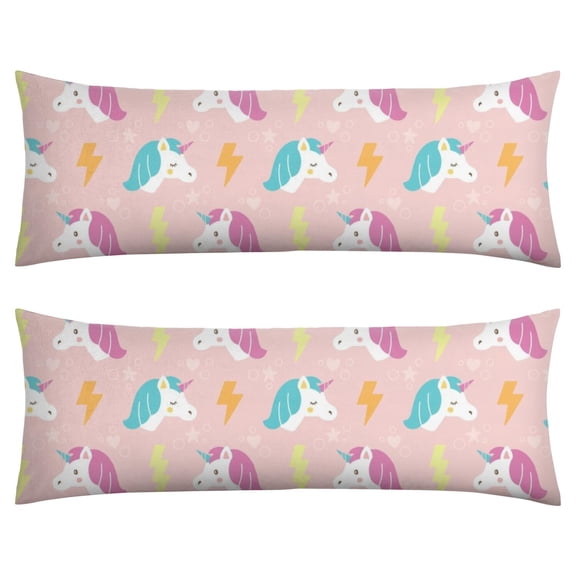 Long Body Pillow Cover - Soft & Breathable, Hidden Zipper, 20"x54", Magical Unicorn & Rainbow Print - Perfect Gift for Fantasy Lovers, Side Sleepers, Kids & Teens Room Decor