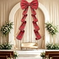 thumbnail image 5 of Cififendec Large Christmas Giant Plaid Bow Ornament, 78.74"×19.69", Tartan Bow Hanging Decoration for Party Backdrop and Seasonal Scene Styling, 5 of 6