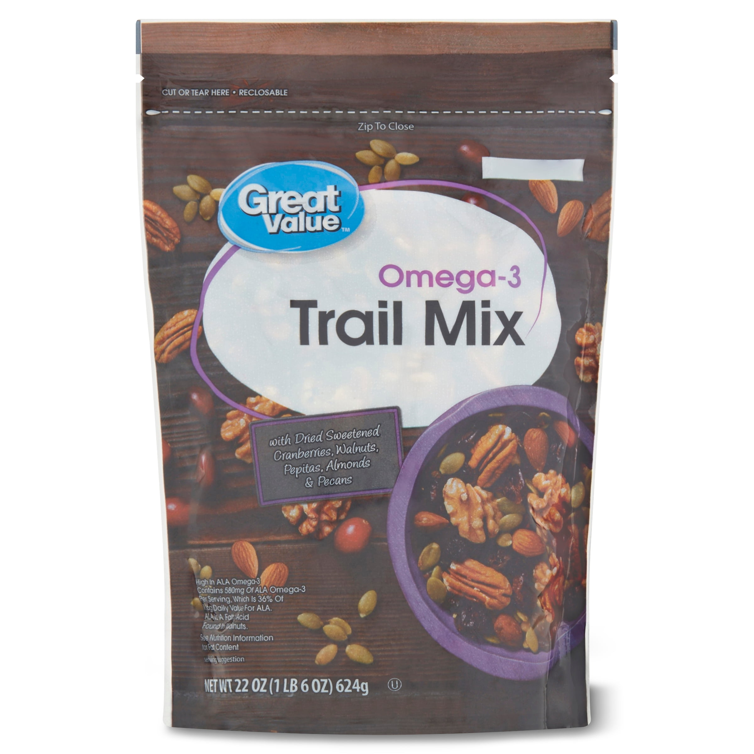 Great Value Omega3 Trail Mix, 22 Oz - Walmart.com