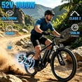 thumbnail image 3 of 1000W Peak Class 2 Electric Mountain Bike, Ages 18+, 26", Max 20MPH, 52V 15Ah (780Wh) Removable UL2849 Lithium-Ion Battery, up to 75-Mile Range, Shimano 21-Speed, Black, 3 of 10