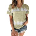 thumbnail image 4 of Birdeem T-Shirt Mode Imprimé pour Femmes Manches Courtes Blouse Col Rond Hauts Décontractés, 4 of 12