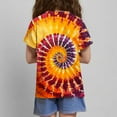 thumbnail image 5 of AherBiu Toddler Girls Clothes Tie-Dye Tops Short Sleeve Summer Casual Loose Crewneck Top Tees Tshirt for Kids, 5 of 5