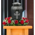 thumbnail image 4 of Honorary Memorials Dark Marble Sacred Cross Cremation Urn for Human Ashes - Handmade Cremation Urn - Adult Size Burial Urn - Velvet Bag for Urn Included, 4 of 6