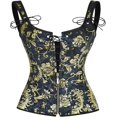 thumbnail image 1 of Womens PVC Renaissance Lace up Boned Bustier Jarretière Sangles, 1 of 7