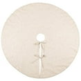 thumbnail image 2 of Fennco Styles Natural Linen Blend Decorative Christmas Tree Skirt 72 Inch Round - Plain Design Tree Skirt for Home, Holiday Decoration and Special Event, 2 of 2