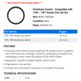 thumbnail image 2 of Distributor Gasket - Compatible with 1993 - 1997 Honda Civic del Sol 1994 1995 1996, 2 of 2