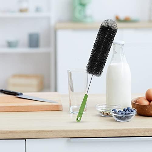 Long Bottle Brush, 12.98 in Bendable Cleaner Brushes for Cleaning Neck Beer Bottles, Wine, Baby Bottles, Water Bottles, Tumblers, Flask, Bird Feeder, Vase, Pipes and Brewing Supplies Black/1Pack