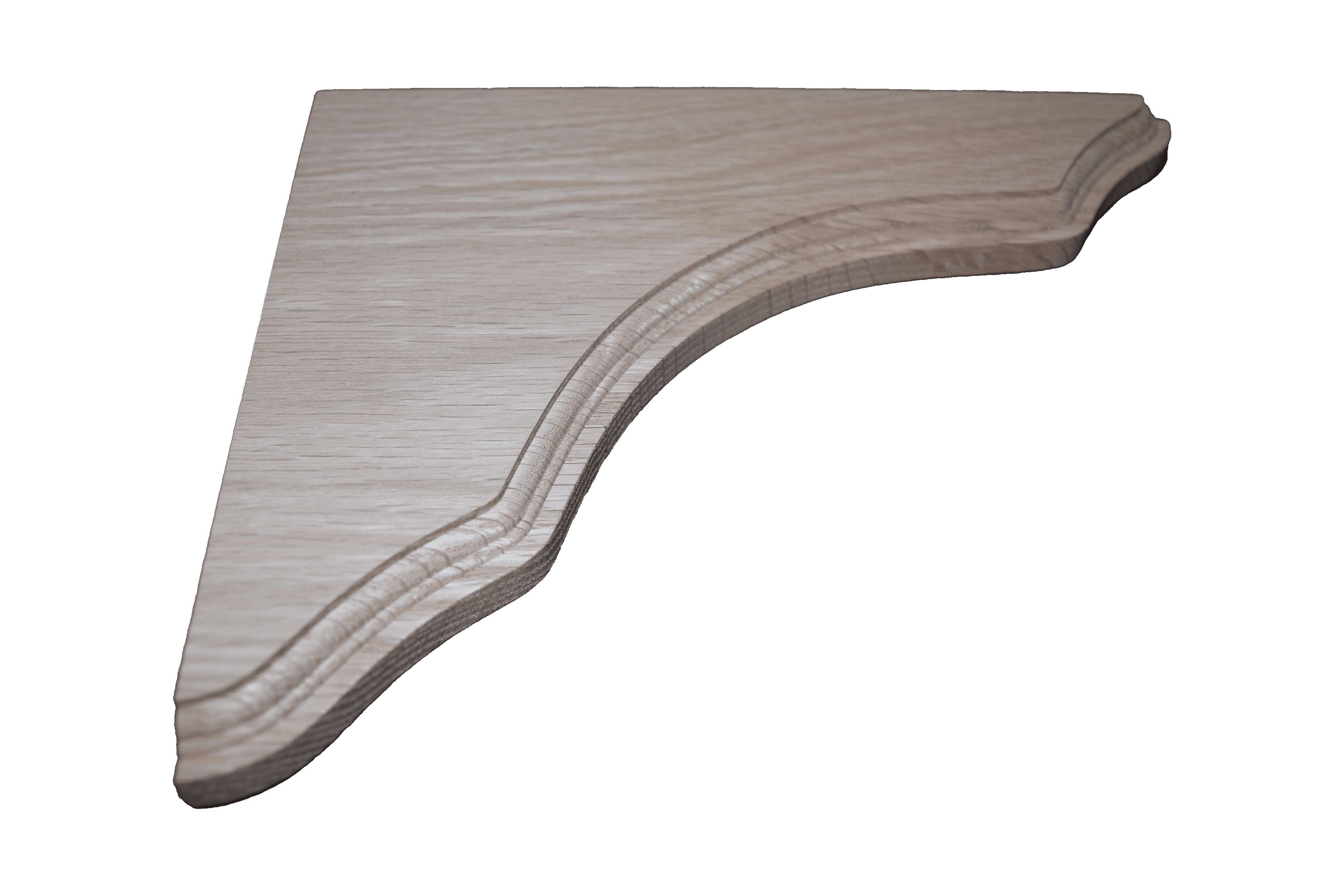 BingLTD - 8 1/4 Inch Oak Shelf Support Bracket - Set of 2 (BRK825-OAK-UNF)