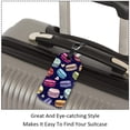 thumbnail image 3 of Square 2Pack PU Leather Macarons Cruise Luggage Tag with Privacy Cover and Name ID Tag for Travel Handbags Backpacks Luggage Tags, 3 of 6