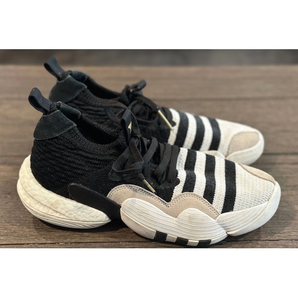 Adi-das Trae Young 2 Casual Basketball Shoe Black White H06477 Men's Size 7.5