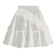 thumbnail image 4 of Two Piece Skirt Set for Women Elegant Solid Lace Preppy High Waist Layered Cake Skirt Womens Summer Outfits White L, 4 of 7