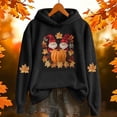 thumbnail image 2 of WEIWEN Halloween Hoodies for Women Lightweight Pumpkin Maple Leaf Graphic Halloween Sweatshirt for Women Thanksgiving Outfit Hooded Tops Womens Fall Fashion Clothing Black, XXL, 2 of 3