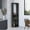 Brown, variant on 75" Freestanding Particle Board Corner Bar Cabinet with Mirrored Back / Hold Glasses for Mixing Drinks
