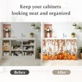 thumbnail image 6 of Orange Pumpkins Fall Pantry Cabinet Curtains 28''x51'',Thanksgiving Eucalyptus Leaf Botanical Sink Skirt for Bathroom Kitchen Tall Utility Cabinet,Laundry Privacy Drape Waterproof Dishwasher Curtains, 6 of 9