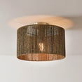 thumbnail image 2 of Globe Electric Lulu 1-Light Matte Brass Indoor Flush Mount Ceiling Light with Twine Shade, 2 of 10
