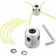 thumbnail image 1 of Cabezal de desbrozadora universal, cabezal de corte de alambre de aluminio, cabezal de carrete de doble hilo, hilo de nailon para desbrozadora, 1 cabezal de hilo + 4 hilos, 1 of 5